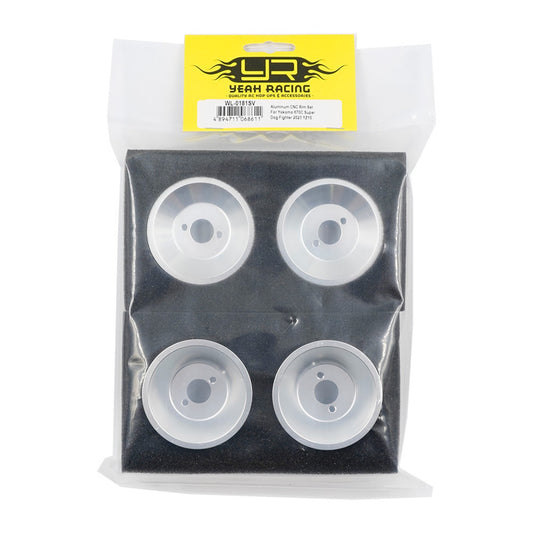 Yeah Racing Aluminum CNC Rim Set For Yokomo 870C Super Dog Fighter 2023 YZ10 Silver, WL-0181SV