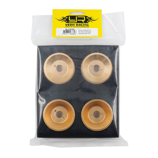 Yeah Racing Aluminum CNC Rim Set For Yokomo 870C Super Dog Fighter 2023 YZ10 Gold, WL-0181GD