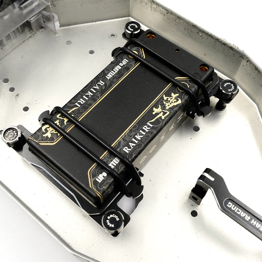 Yeah Racing Aluminum Shorty Battery Holder For Team Associated RC10 Black, TARC-012BK