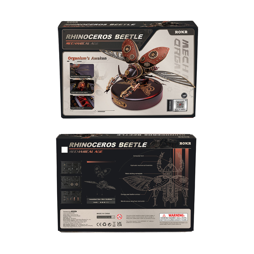 ROKR Rhinoceros Beetle Mechanical Age 3D Puzzle, ROEMI01