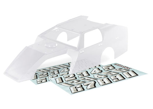 Traxxas Body, Slash® Modified clear body / decal sheets (*does not include clipless mounting system), TRA-10411