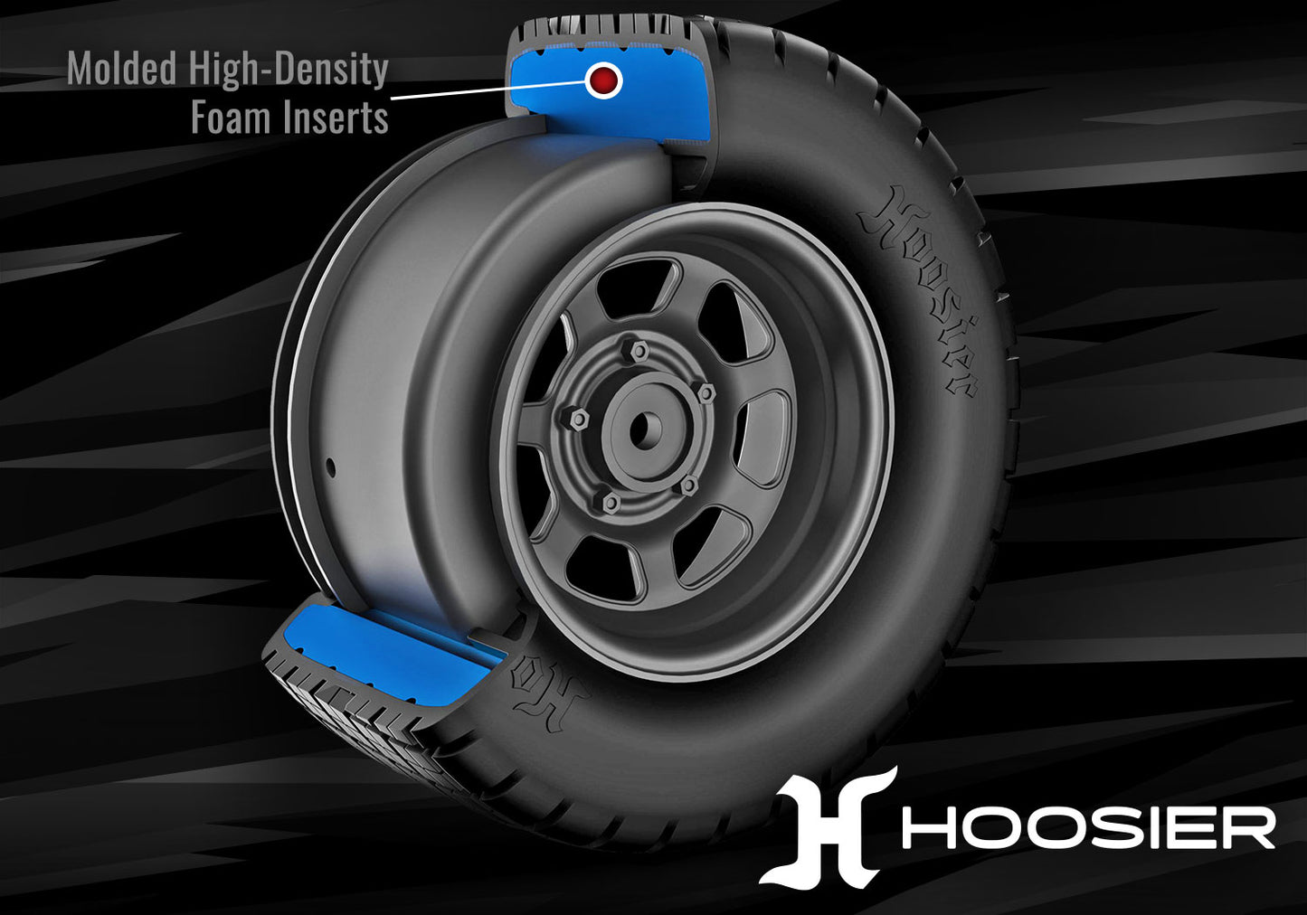 Dirt Oval Gray Front Wheels w/ Hoosier Tires (2), 10473R