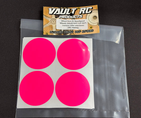 Wheel Dots fit QuasiSpeed Wheels (SOLID NOT CUT OUT), various color selections