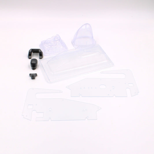1RC Body & Driver, Clear, 1/18 Midget 4.0