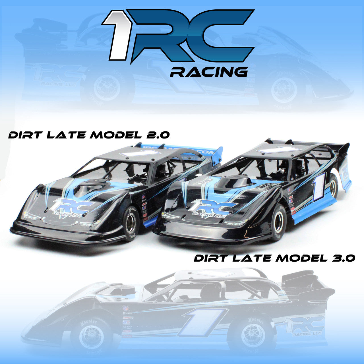 1RC 1/18 LM 3.0 Latemodel Body Set, Clear, 1RC6085