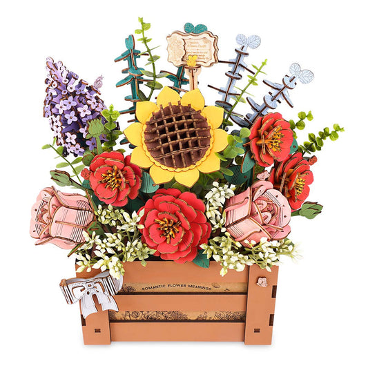 Rowood Flower Bloom Box DIY 3D Wooden Model Kit, ROETW02H