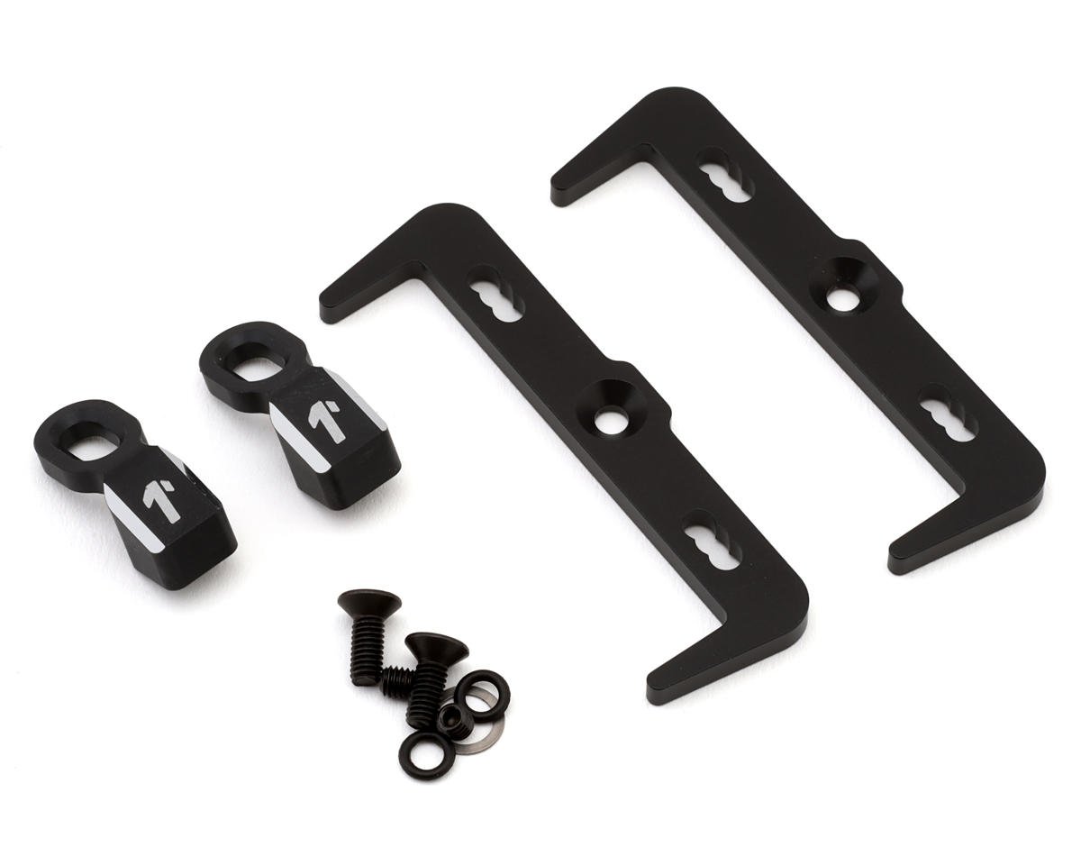 1UP Racing RC10B7/B7D Aluminum LowPro Battery Mount (Black) (LCG Battery), 1UP15511