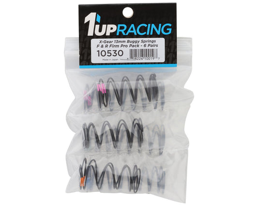1UP Racing X-Gear 13mm Front & Rear Buggy Pro Pack Springs (6) (Firm), 1UP10530