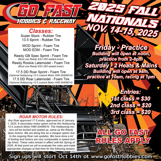 FALL NATIONALS Pit Spot Reservation