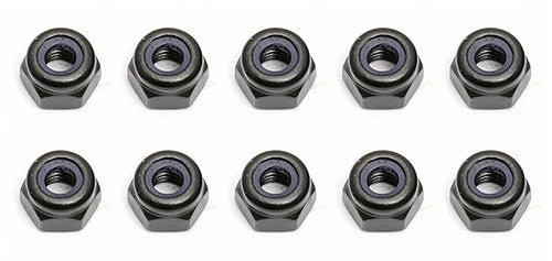Locknuts, M3, black steel ASC-25215