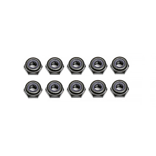 M3 Low Profile Locknuts, Black (10pcs), ASC-25219