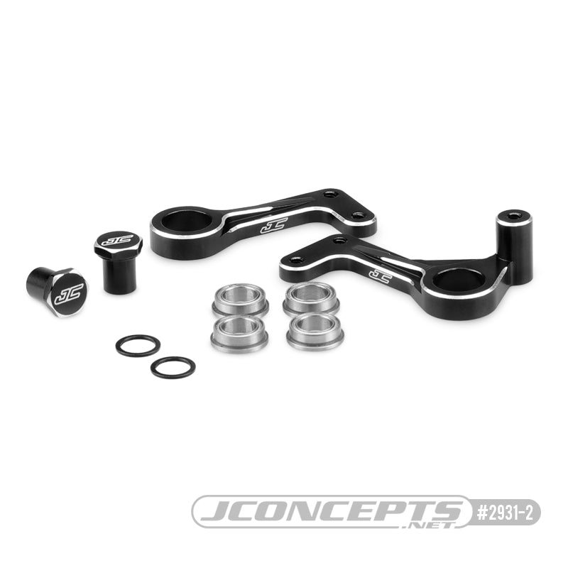 RC10T aluminum steering bellcranks, black