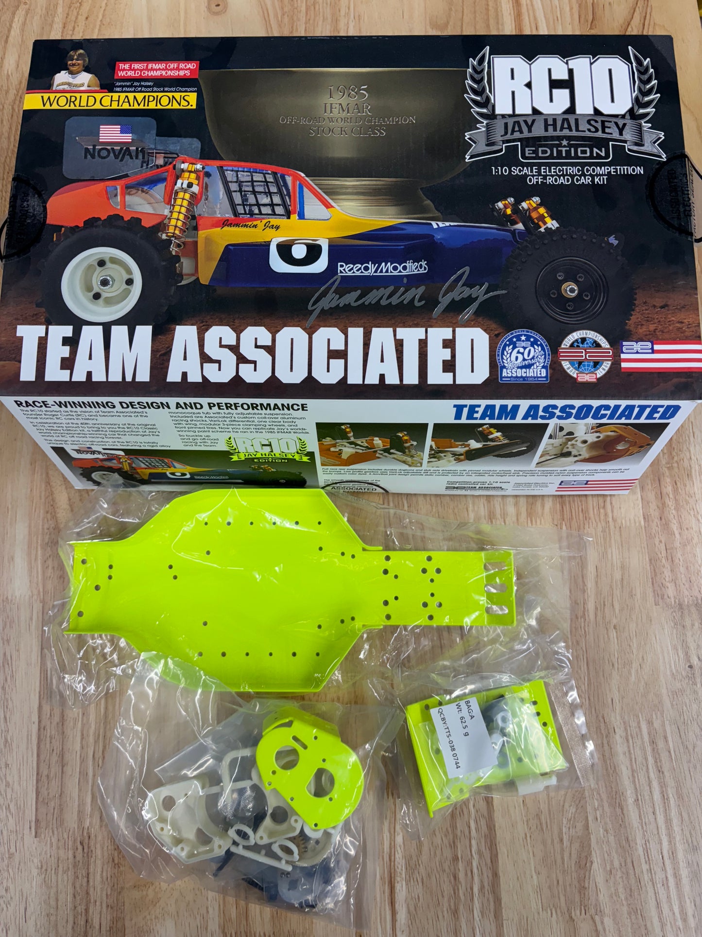 Special Edition RC10 Jay Halsey FLO YELLOW CHASSIS Kit, ASC-6008