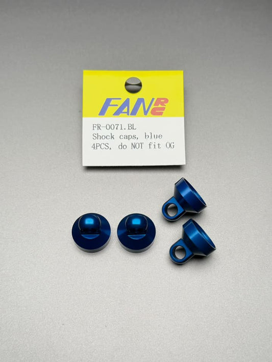 Fan RC Shock Caps, fits RC10, FR-0071 - Does Not fit OG Shocks