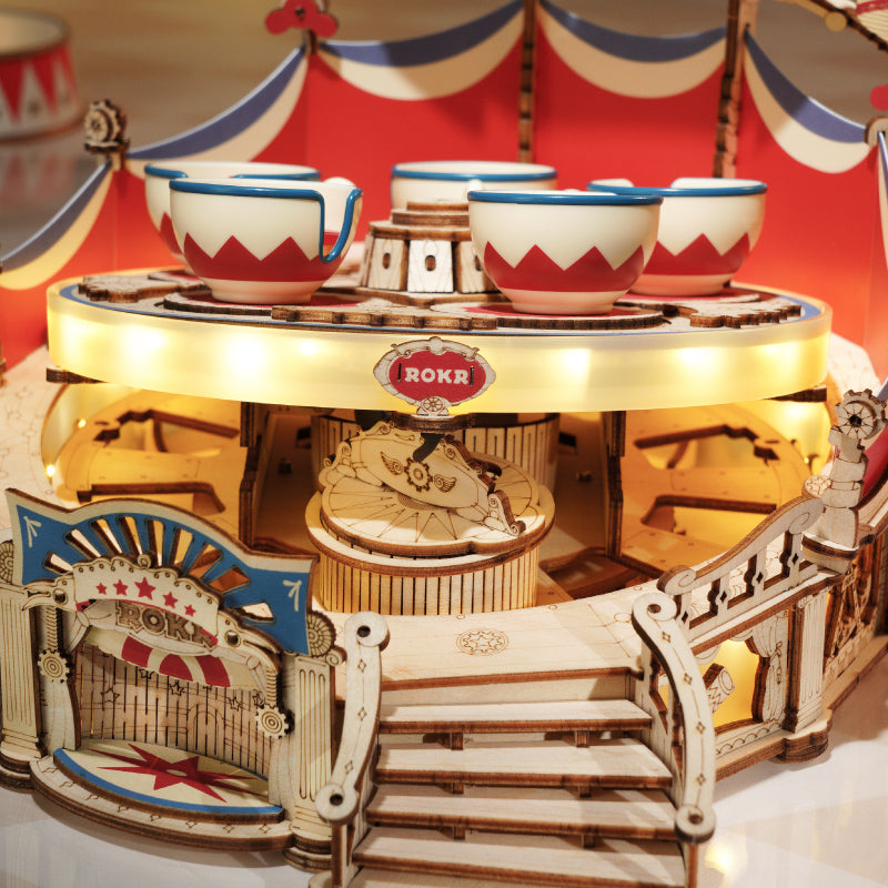 Rokr Tilt-A-Whirl DIY Music Box 3D Puzzle, ROEEA04