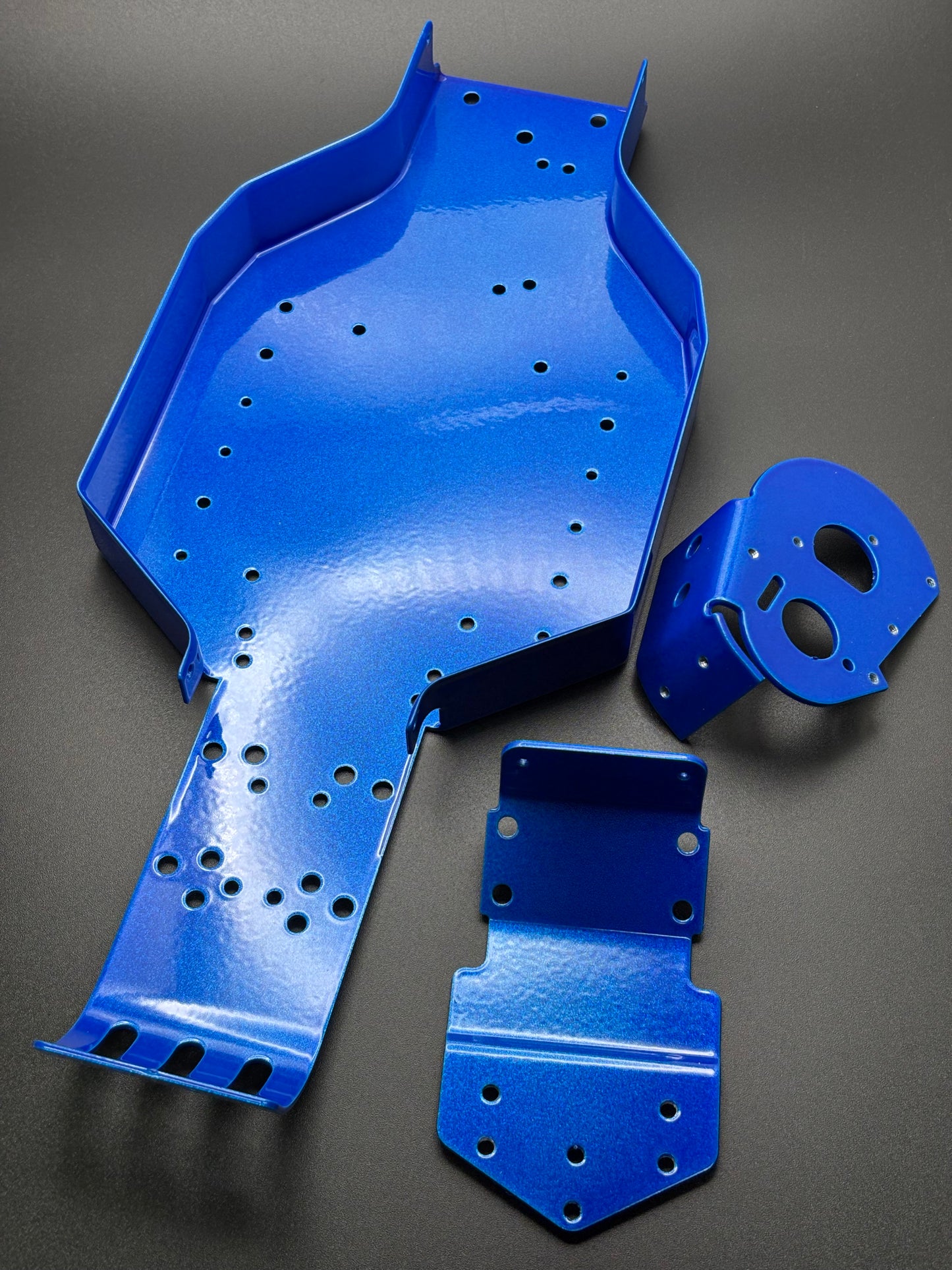 Associated RC10T Powder Coated Tub Chassis, Nose Plate, Motor Mount