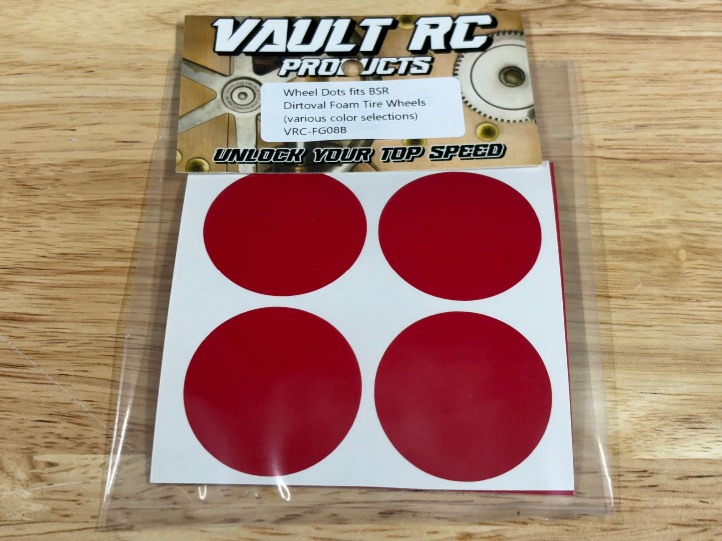 Wheel Dots fits BSR Dirtoval Foam Tire Wheels, various color selections