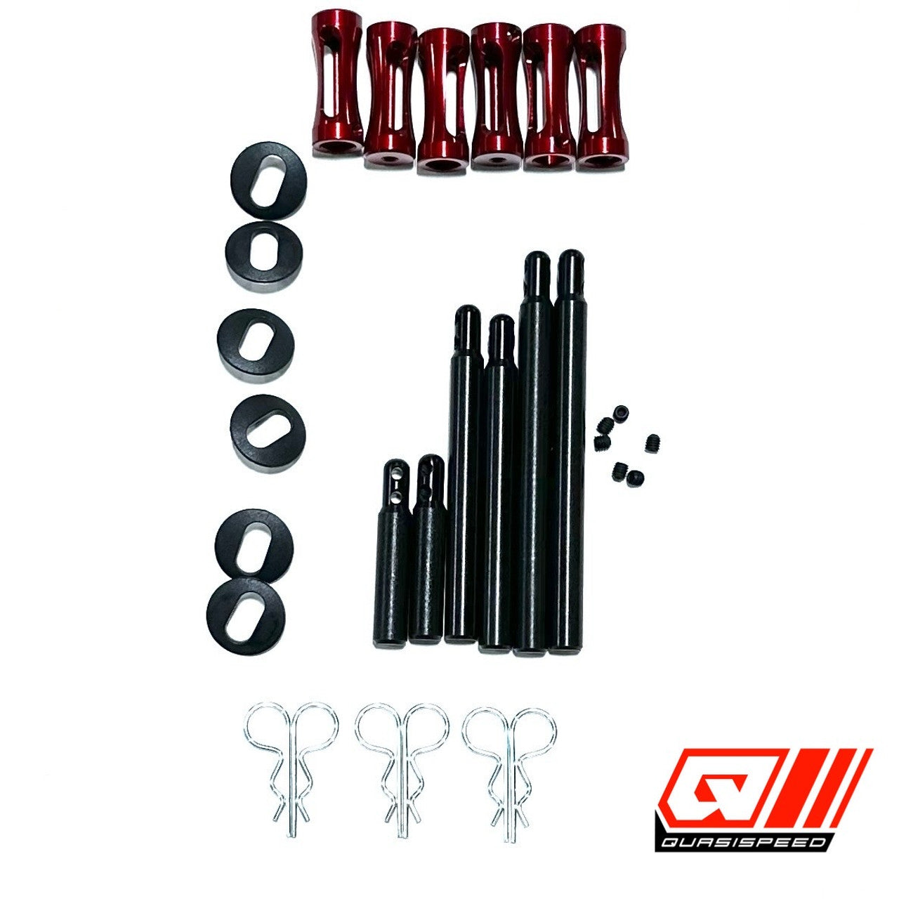 Team GFRP / Quasi Speed Metric Clipped Body Post Kit (6) QS-4002