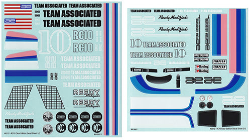 RC10 Classic Decal Sheets ASC-6312