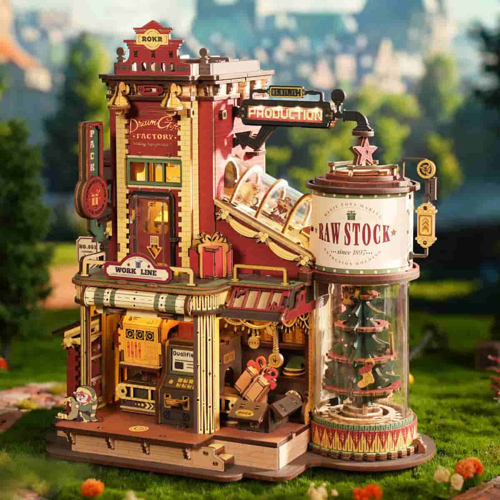Rokr Christmas Dream Gift Factory DIY Music Box 3D Puzzle, ROEEAB01