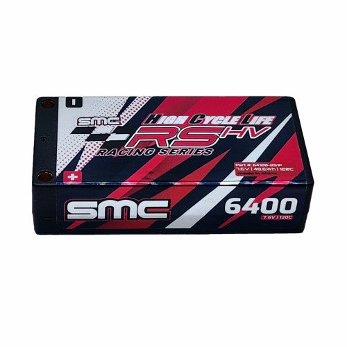 SMC HCL-RS 7.6V-6400mAh 120C LiHV 5mm Inboard Hardcase, SMC-64120-2S1P