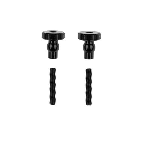 RC10 4WD Aluminum Chassis Stiffener Thumb Screws, Black, ASC-6511