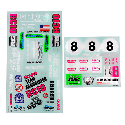 RC10 Kinwald BK Decal Sheet, ASC-6757