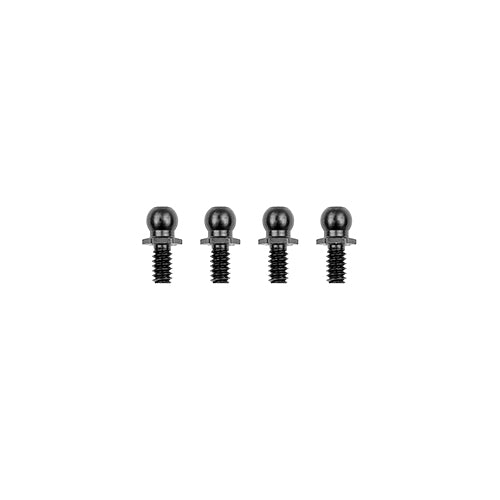 RC10 Black Ballstuds 5.3mm, Short Neck, ASC-6765