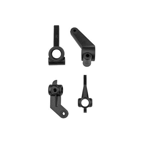 RC10GT Inline Steering Blocks & Rear Hub Carriers 0 Deg, Black, ASC-7365