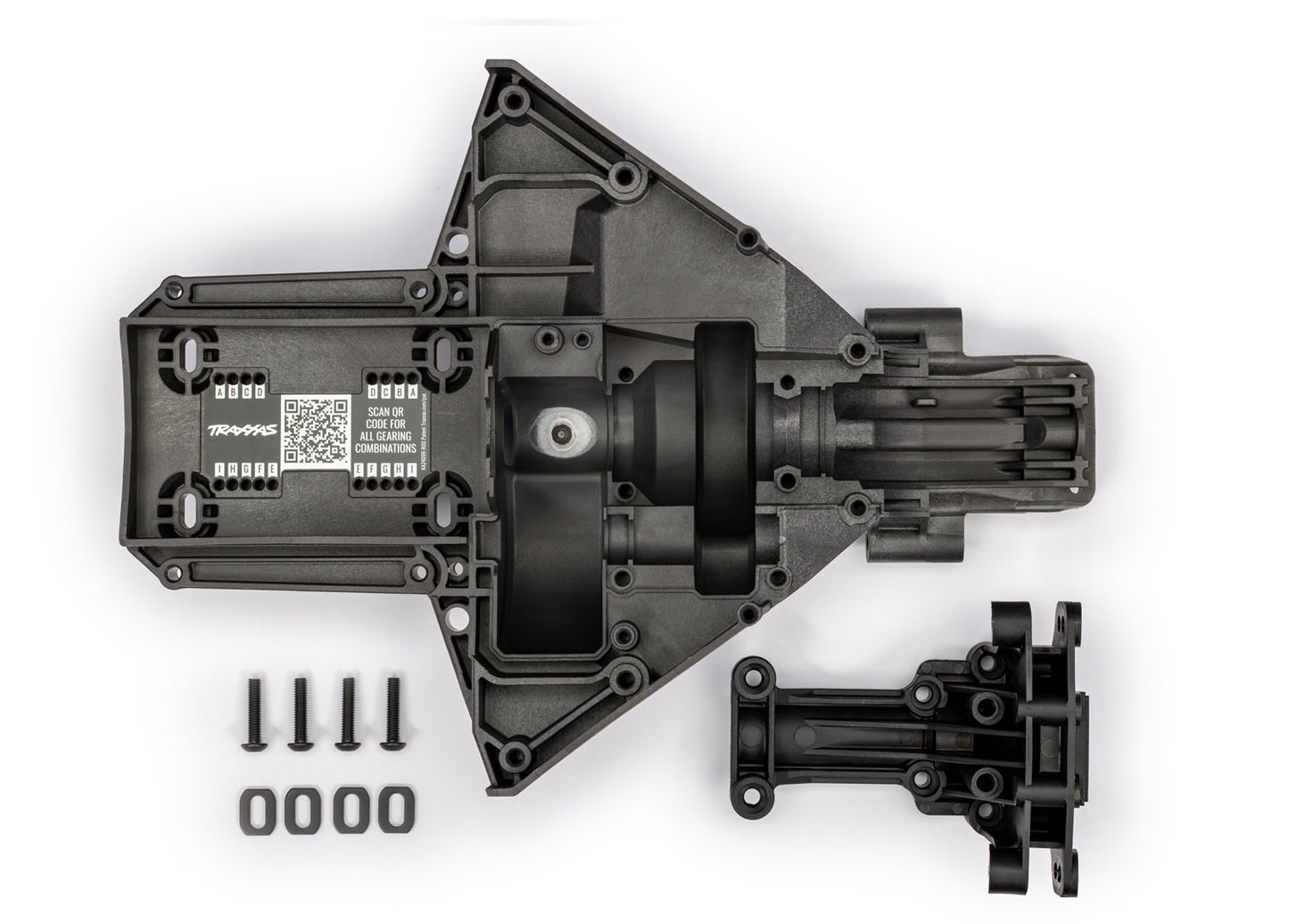 Traxxas X-Maxx Bulkhead, rear (upper & lower), center differential (2), TRA-7727A