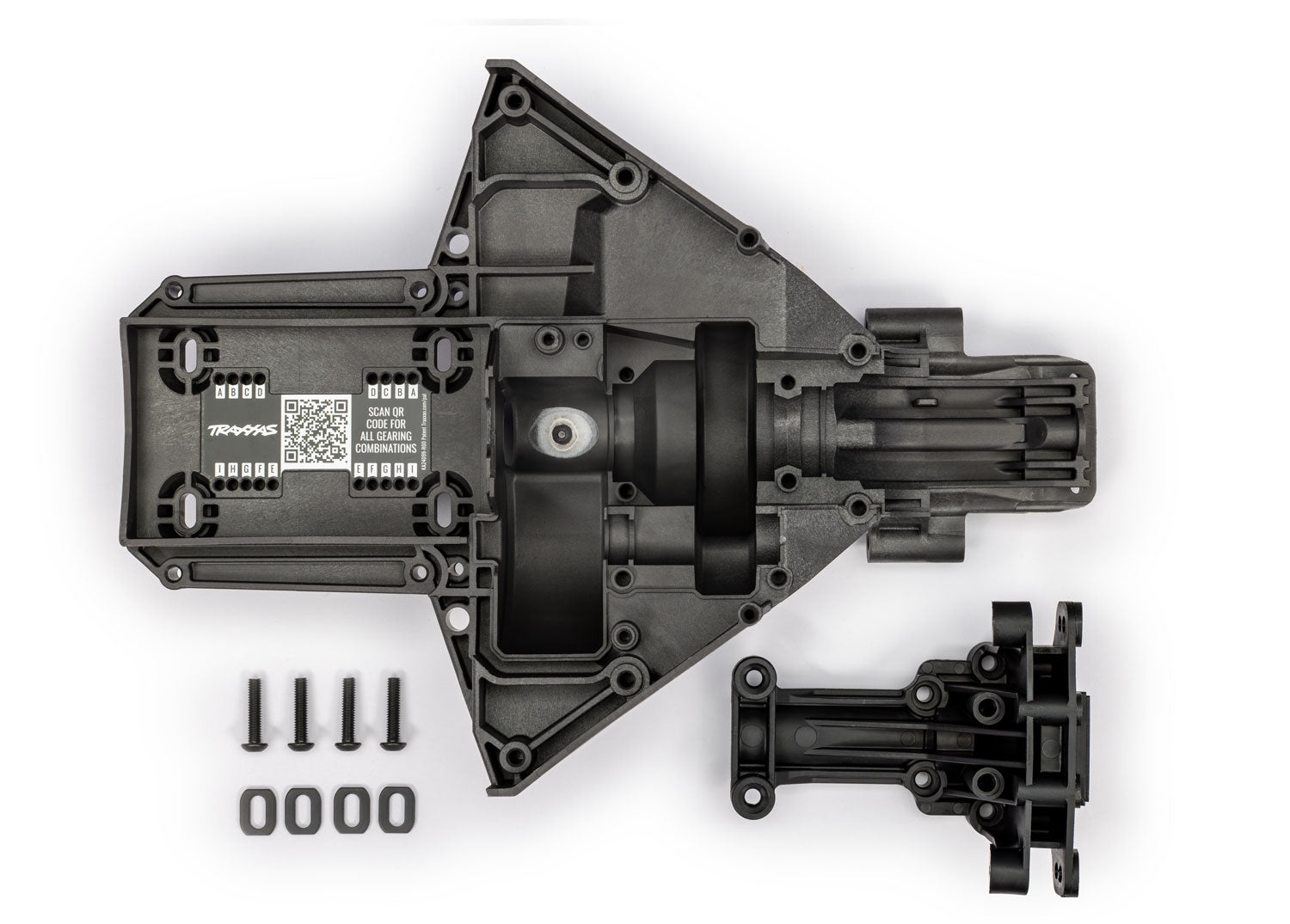 Traxxas X-Maxx Bulkhead, rear (upper & lower), center differential (2), TRA-7727A