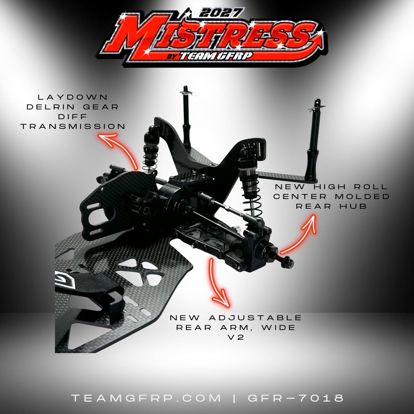 Team GFRP 2027 Mistress LM/MWM Car Kit, GFR-7018