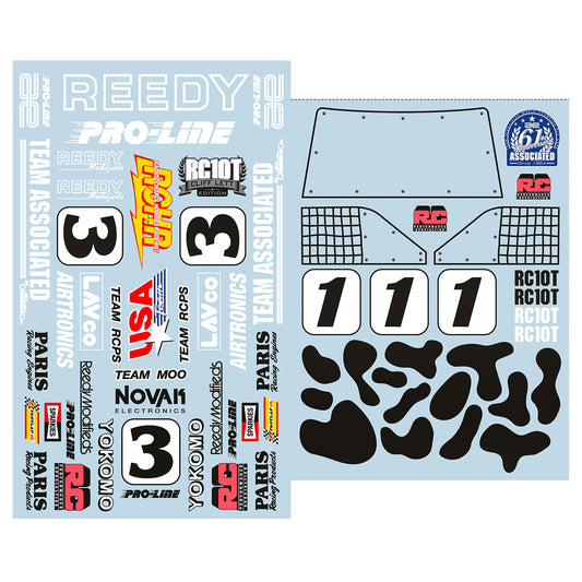 RC10T Cliff Lett Team Moo Decal Sets, ASC-7834