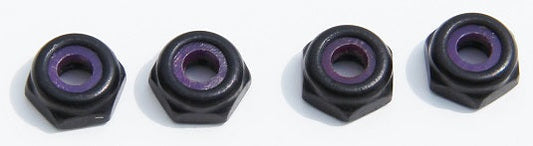 HyperDrive HD 8-32 Aluminum Locknuts (4)- Black, HD 2517