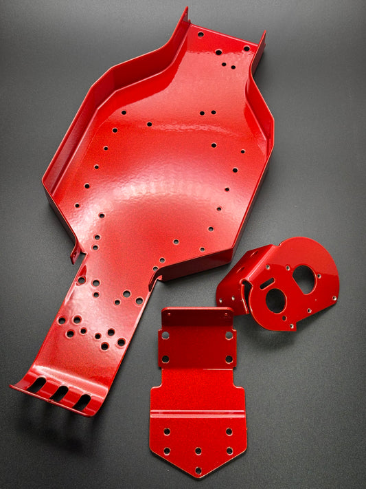 Associated RC10T Powder Coated Tub Chassis, Nose Plate, Motor Mount