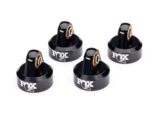 Traxxas Fox Black Aluminum GTR Shock Caps (4), TRA-8456