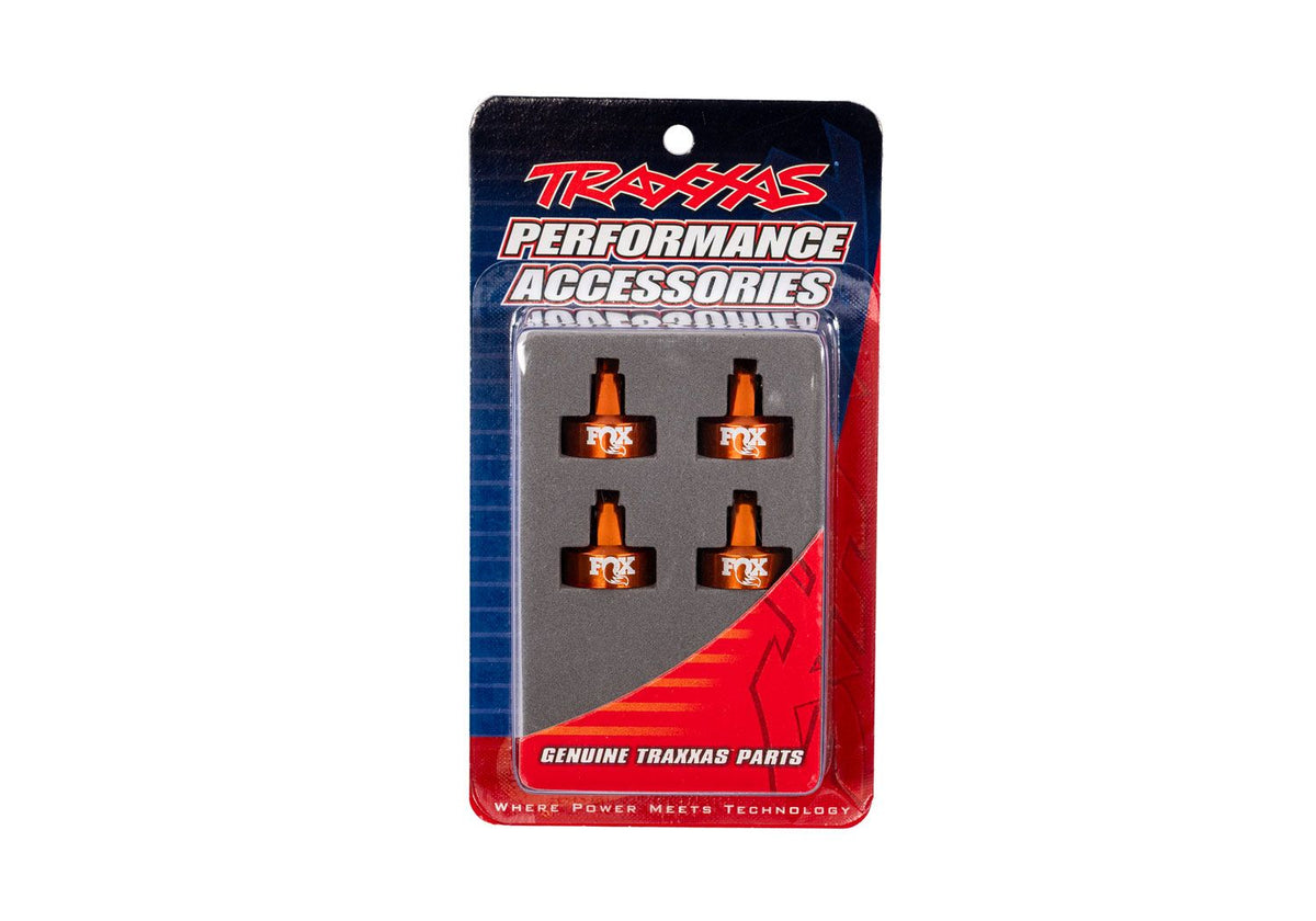Traxxas Fox Orange Aluminum GTR Shock Caps (4), TRA-8465