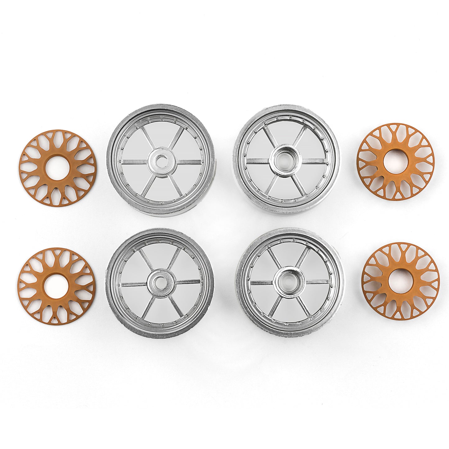 RC10DS Wheels, front and rear, ASC-8827