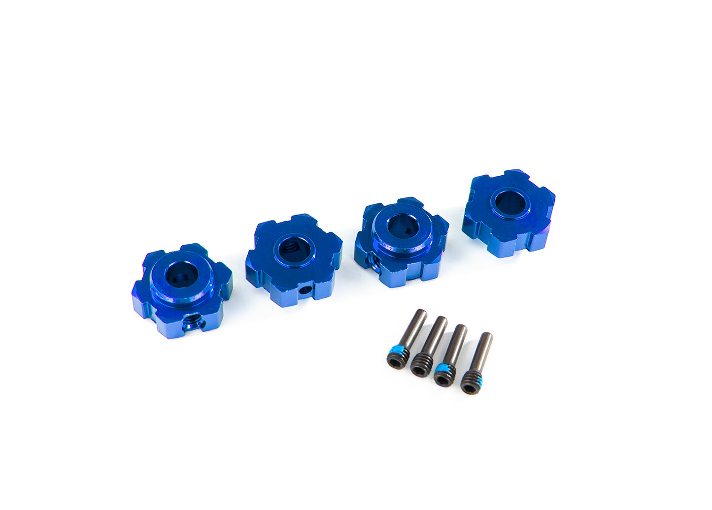 Traxxas Maxx Wheel hubs, hex, aluminum (anodized) (4)/ 4x13mm screw pins (4), TRA-8956X