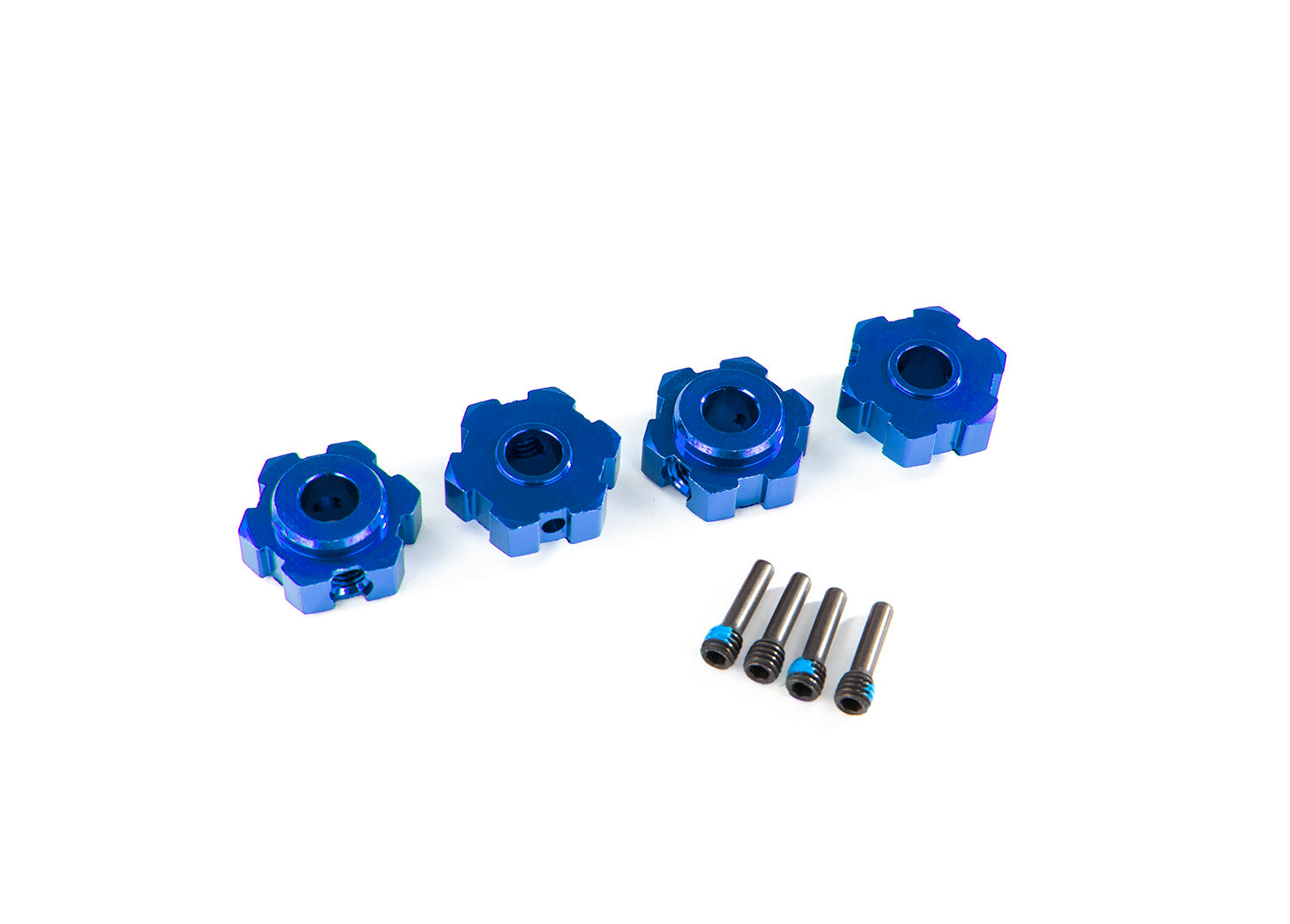 Traxxas Maxx Wheel hubs, hex, aluminum (anodized) (4)/ 4x13mm screw pins (4), TRA-8956X