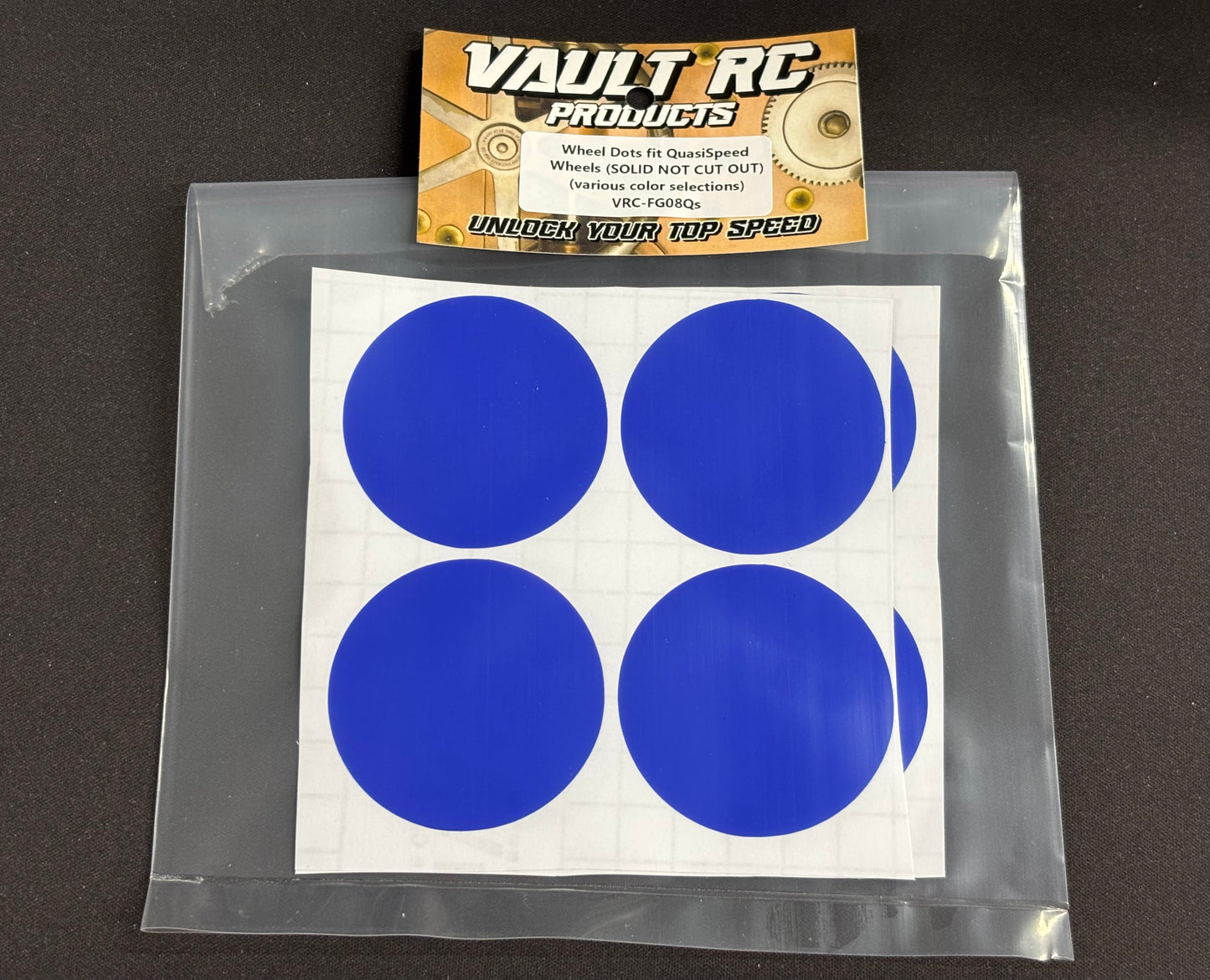 Wheel Dots fit QuasiSpeed Wheels (SOLID NOT CUT OUT), various color selections