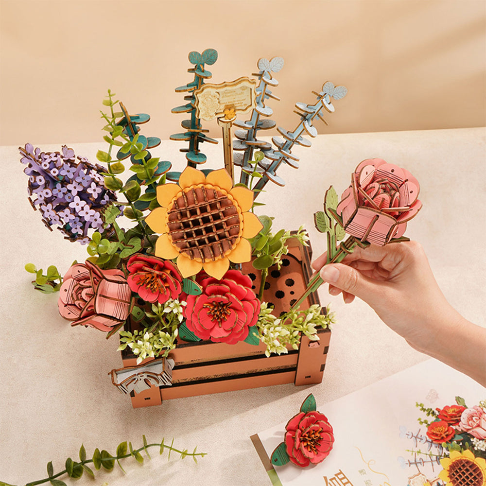 Rowood Flower Bloom Box DIY 3D Wooden Model Kit, ROETW02H