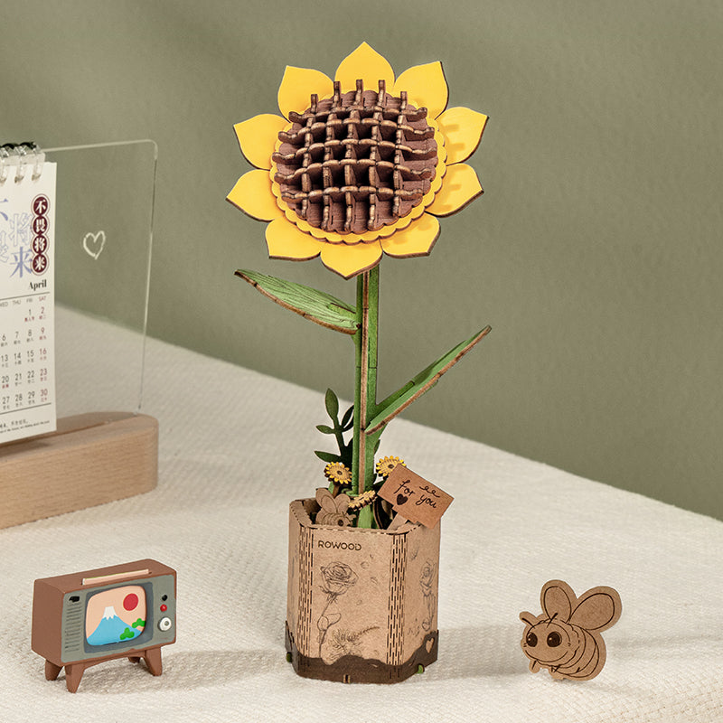 Rowood SunFlower DIY 3D Wooden Model Kit, ROETW011