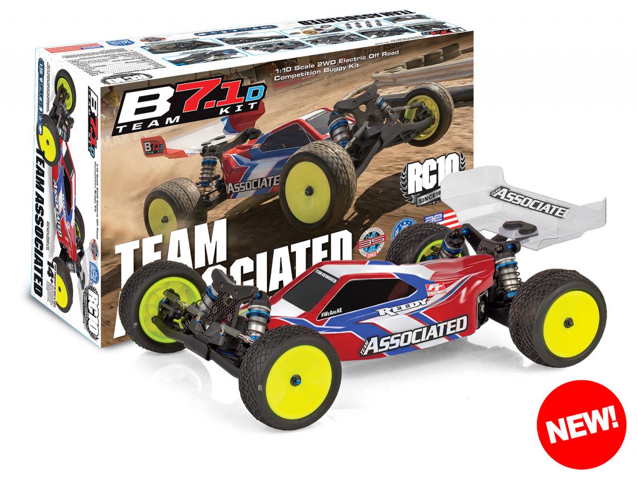 RC10B7.1D 1/10 2WD Team Kit (Dirt & Clay), ASC-90047