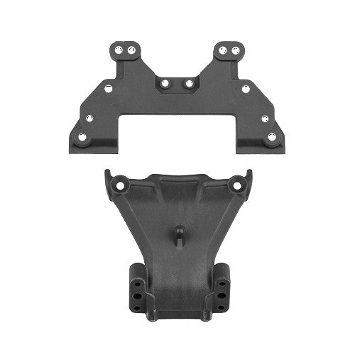 RB10 Retro Top Plate And Chassis Brace, Gray, ASC-91247