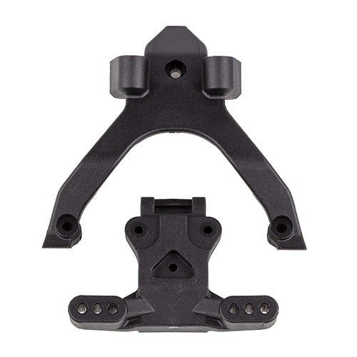 RC10B7 FT Top Plate and Ballstud Mount, carbon, ASC-92404