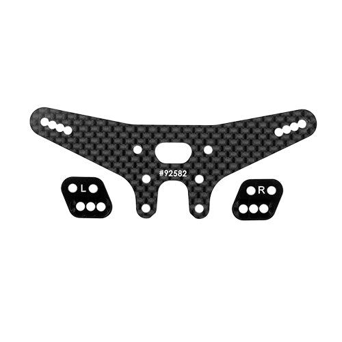 RC10B7.1 FT Gull Dropper And Rear Shock Tower Set, -2mm, ASC-92578