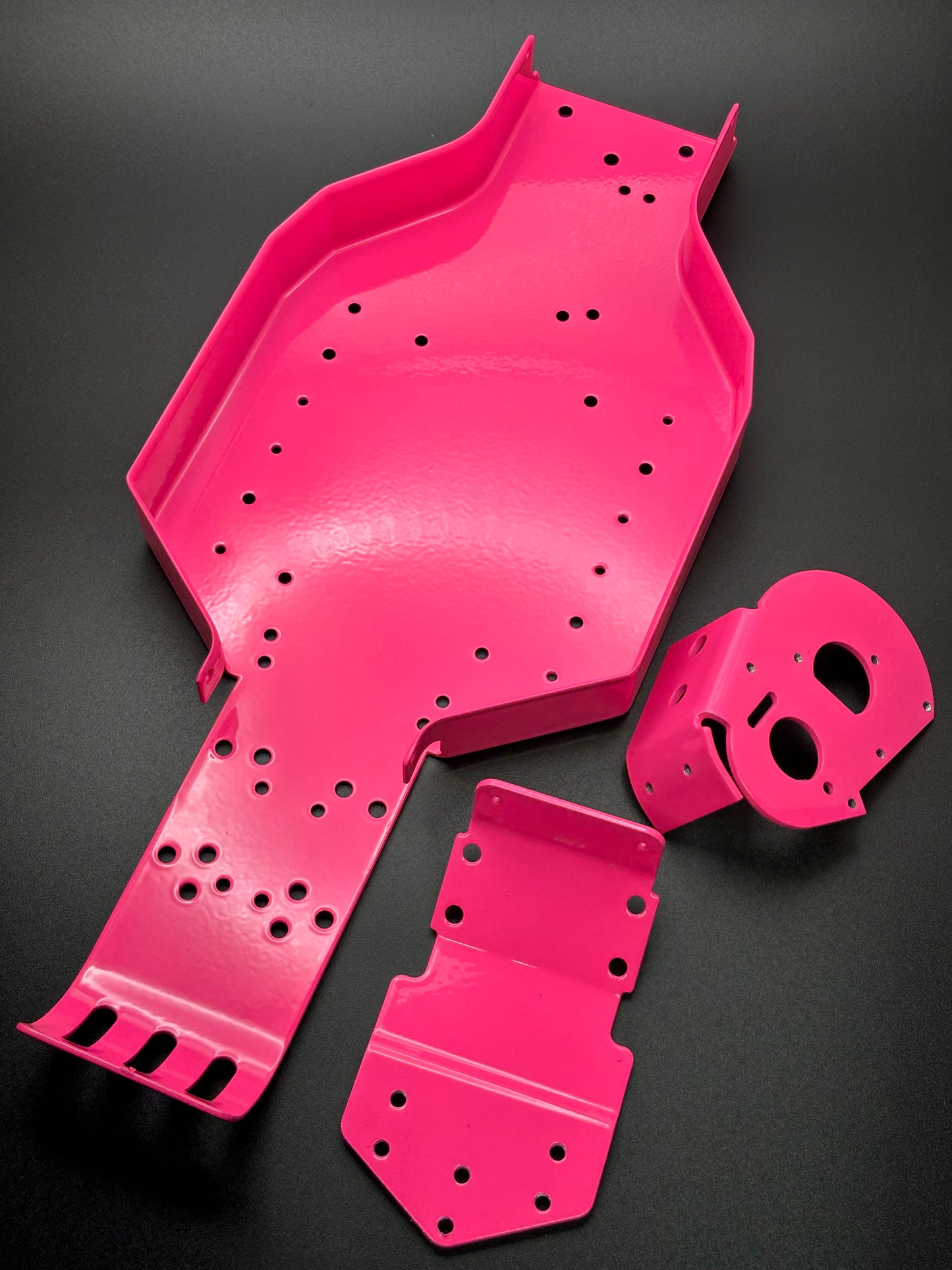 Associated RC10T Powder Coated Tub Chassis, Nose Plate, Motor Mount