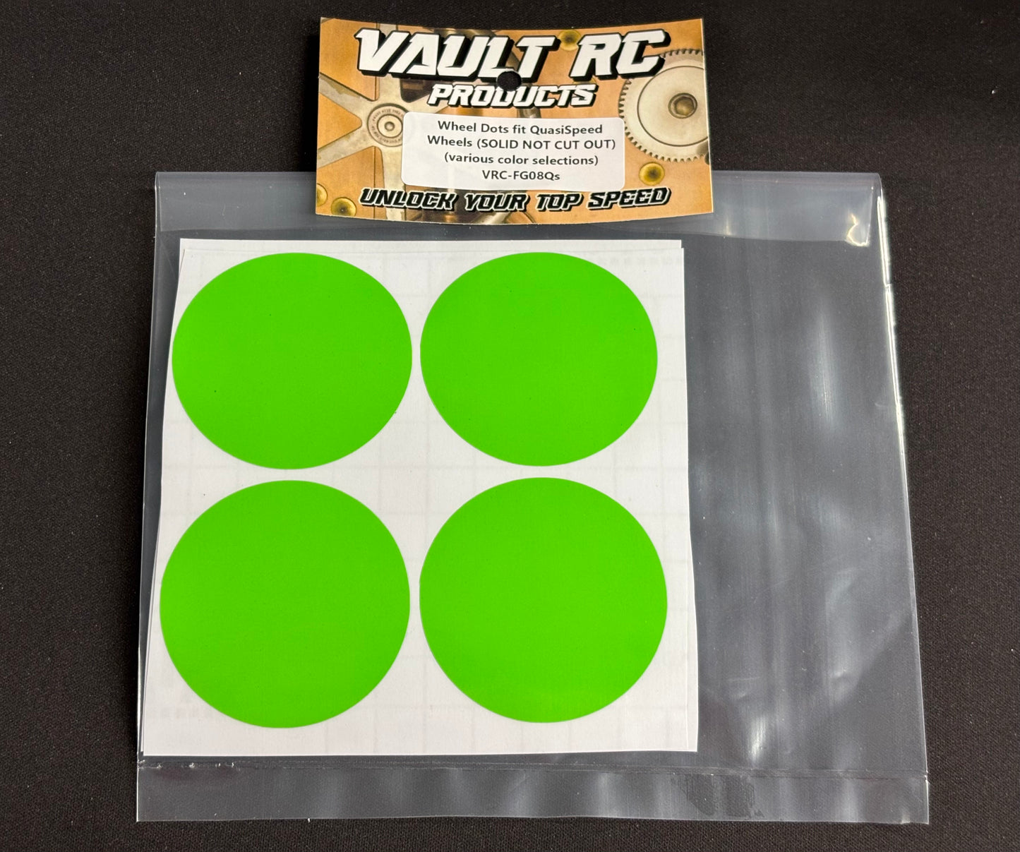 Wheel Dots fit QuasiSpeed Wheels (SOLID NOT CUT OUT), various color selections