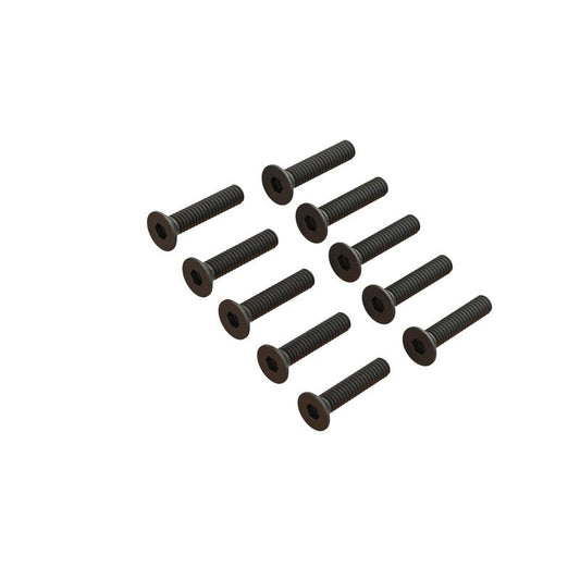 Flat Head Screw M2x10mm (10): GROM, NASCAR, ARA702009